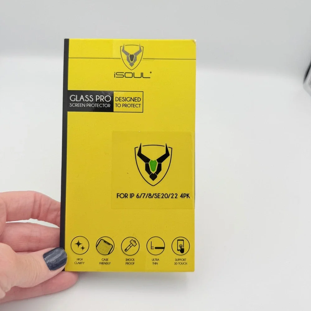 iSOUL Glass Pro Screen Protector For iPhone 6 6S 7 8 SE‎ 2020 4PK High Clarity